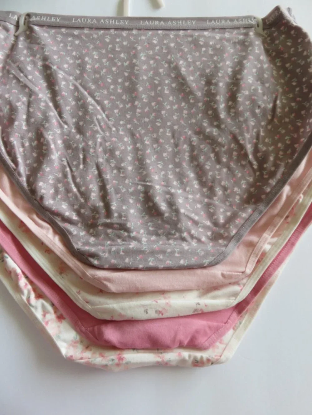 (#101) Laura Ashley Super Soft 5 piece set Briefs Panties Size L